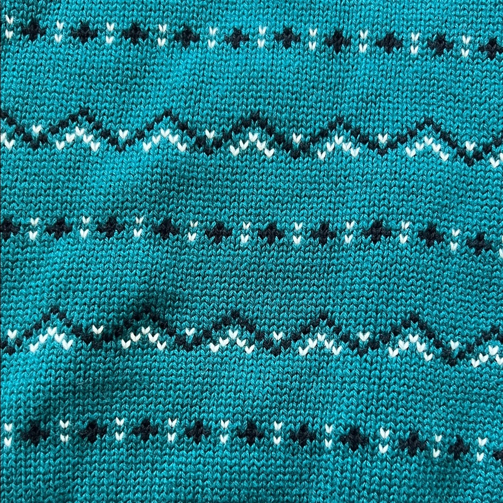 Tea Collection Teal Patterned Sweater - Picture 3 of 5